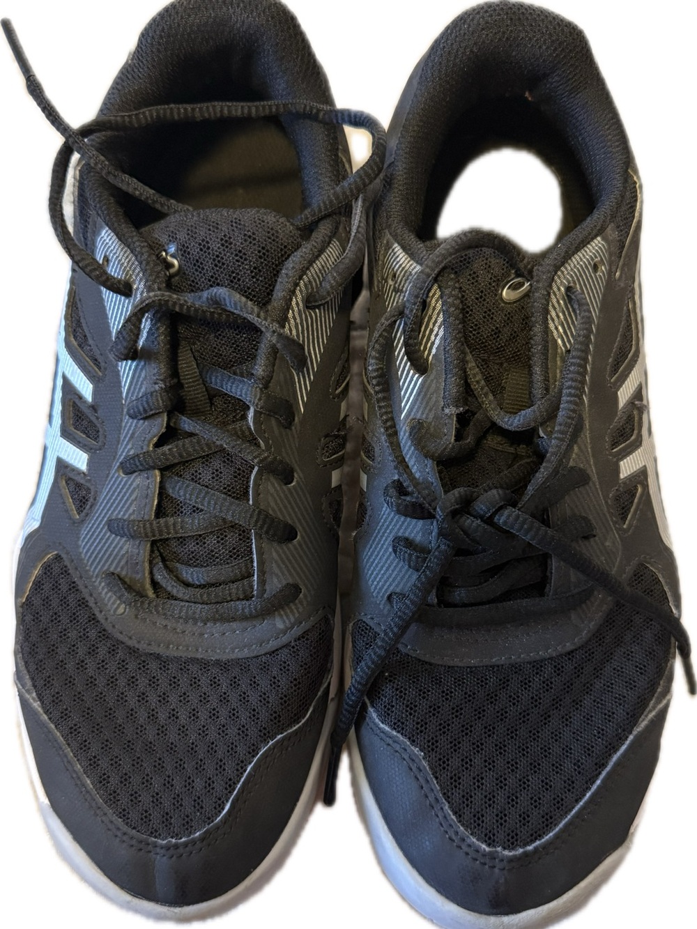 Asics Black and Silver Women's Athletic Sneakers
